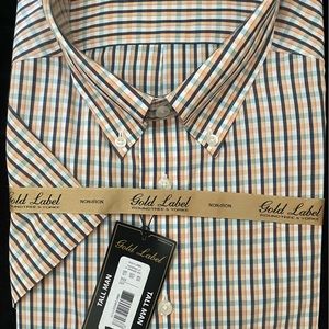 Roundtree & Yorke, Gold Label men’s short sleeve dress shirt. 2XT, new with tags
